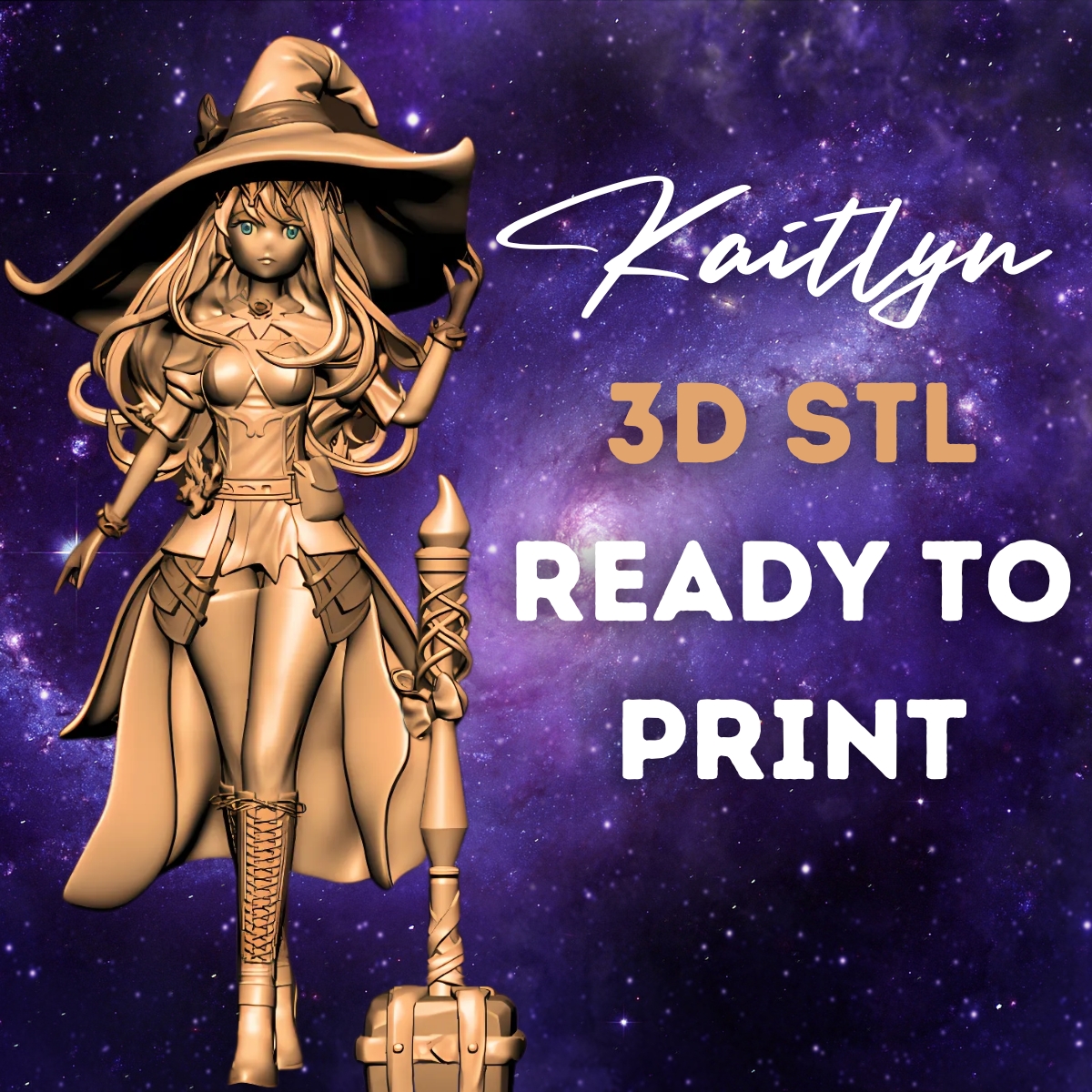 Kaitlyn - The Versatile Adventurer - Pre-supported STL - 170mm & 32mm (SFW & NSFW)